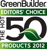 Hot 50 Products by 
GreenBuilder magazine